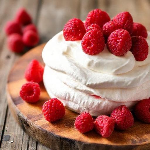 Szybka Beza z Mascarpone i Malinami