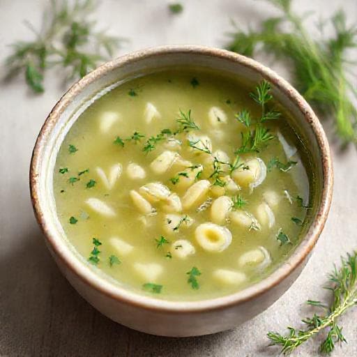 Szybka Zupa Koperkowa z Makaronem