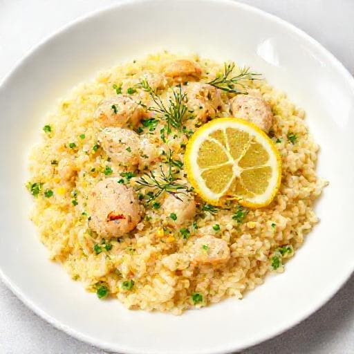 Risotto z Kurczakiem w Stylu Cytrynowo-Ziołowym