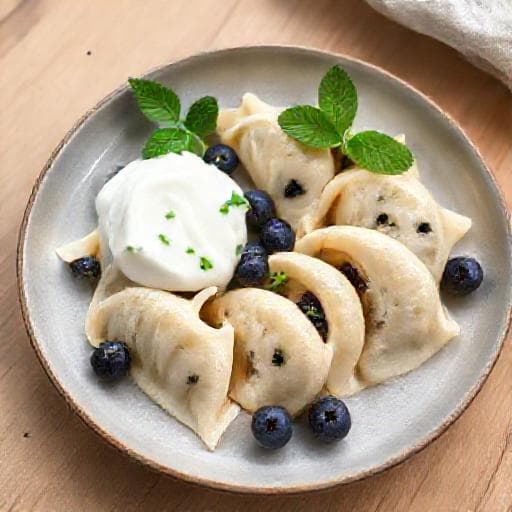 Pierogi z Jagodami i Miętą (Wariacja)