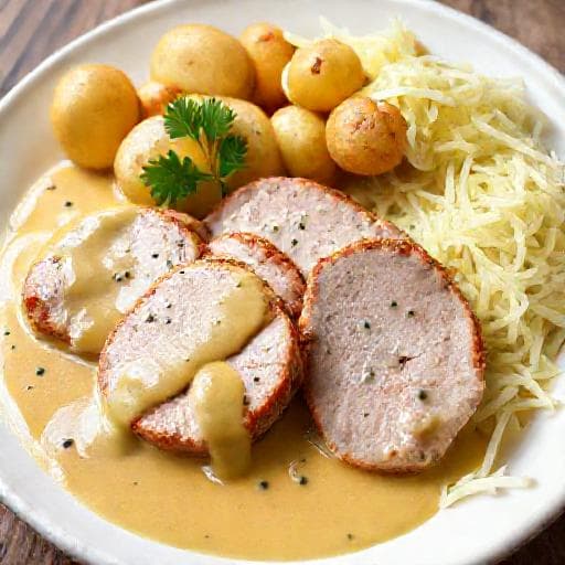 Klasyczne Polędwiczki w Sosie Musztardowym