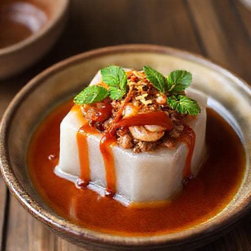 Bánh Đúc Mặn with Fermented Shrimp Paste Sauce