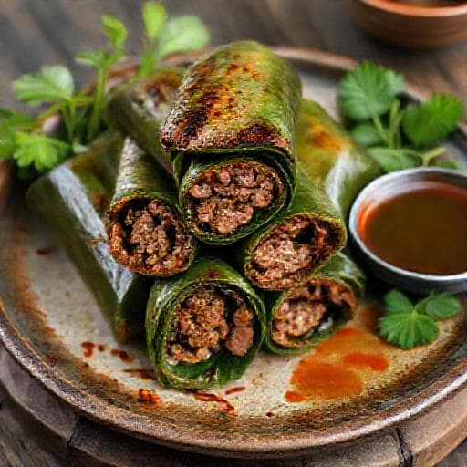 Chả Lá Lốt (Grilled Pork Wrapped in Betel Leaves)