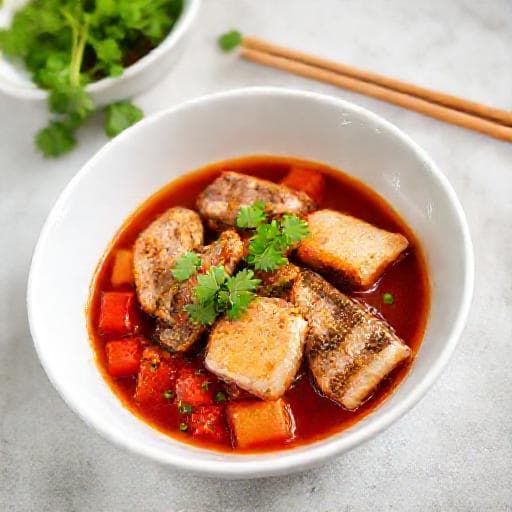 Quick Cá Nục Kho Cà (Speedy Braised Mackerel with Tomatoes)