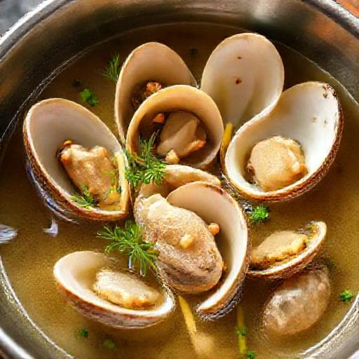 Nghêu Hấp Bia Gừng (Clams Steamed with Beer and Ginger)