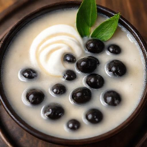 Chè Đậu Đen Nước Cốt Dừa (Black Bean Sweet Soup with Rich Coconut Cream)