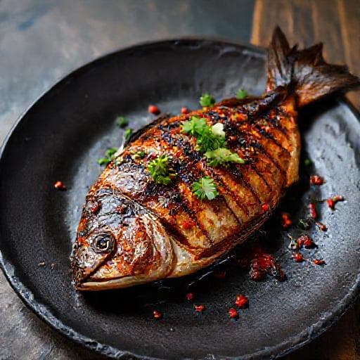 Cá Chim Nướng Muối Ớt Tứ Xuyên (Sichuan-Inspired Grilled Threadfin Fish with Chili Salt)