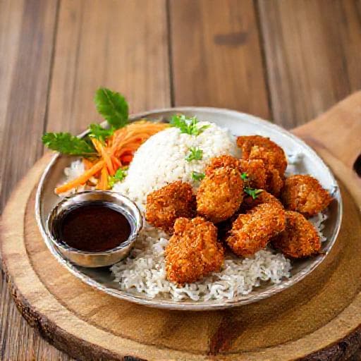 Cơm Gà Xối Mỡ (Crispy Fried Chicken Rice)
