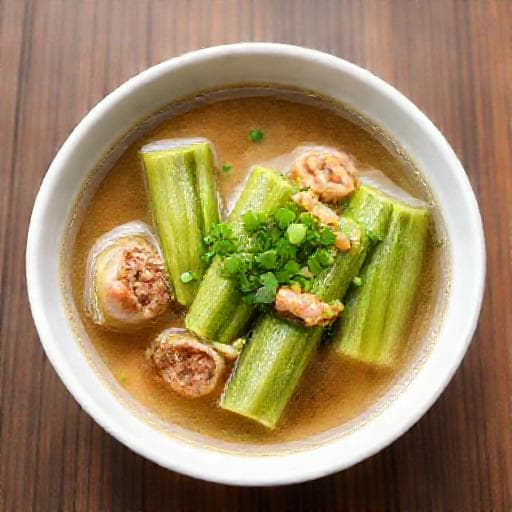 Canh Khổ Qua Nhồi Thịt Nhanh (Quick Stuffed Bitter Melon Soup)