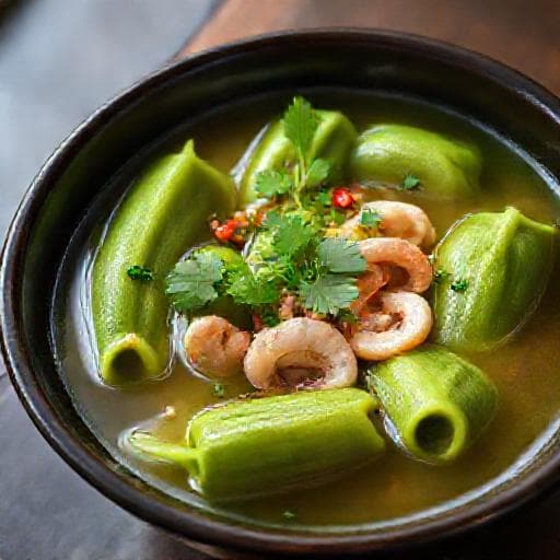Canh Khổ Qua Nhồi Thịt Tôm (Bitter Melon Soup with Pork and Shrimp)