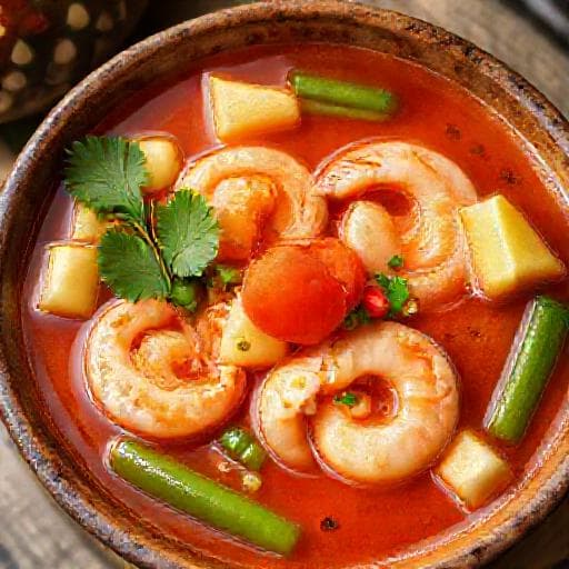 Canh Chua Tôm (Vietnamese Sweet and Sour Shrimp Soup)