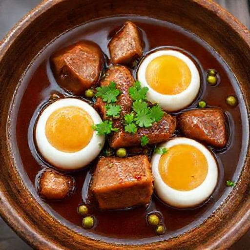 Thịt Kho Trứng Cút Tiêu Xanh (Pork Belly Braised with Green Peppercorns)