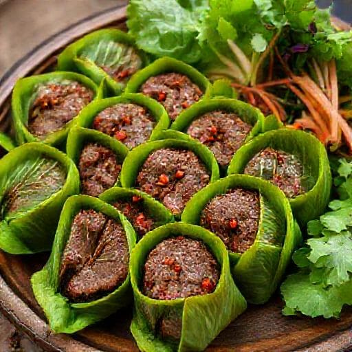 Bò Cuốn Lá Lốt with Lemongrass and Chili