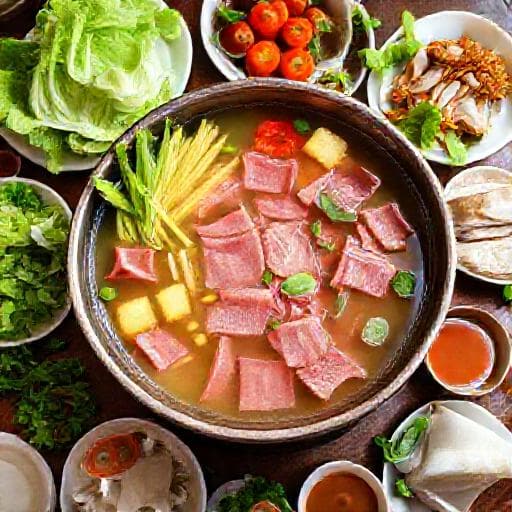 Lẩu Bò Nhúng Dấm (Vinegar-Simmered Beef Hot Pot)