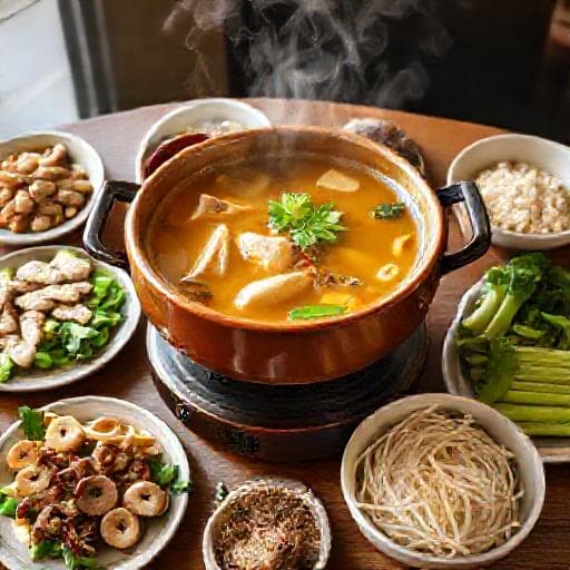 Lẩu Gà Ớt Hiểm (Spicy Chicken Hot Pot)
