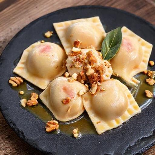Raviolis Maison à la Betterave, Ricotta et Noix