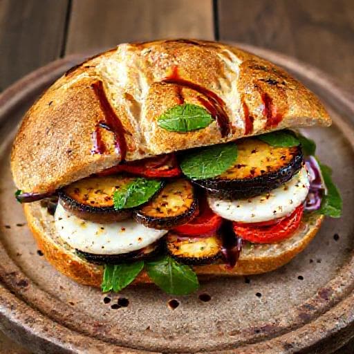 Pan Bagnat Végétarien aux Légumes Grillés