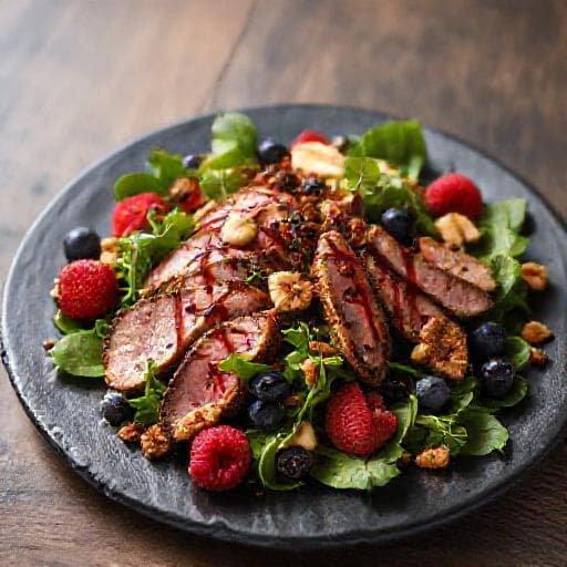 Salade Périgourdine Revisité aux Fruits Rouges