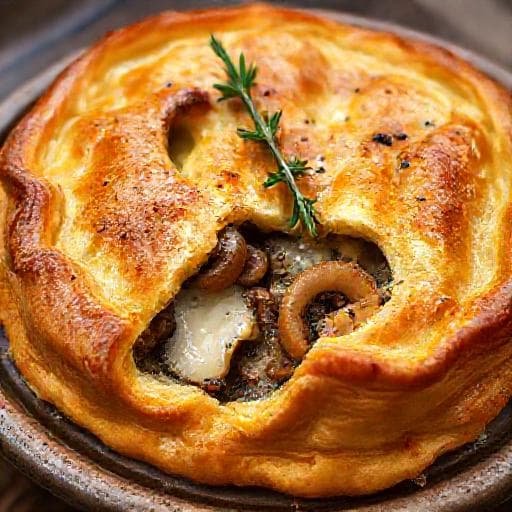 Tourte Lorraine aux Champignons et Comté
