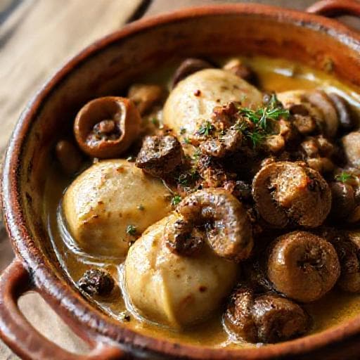 Cardons à la Moelle et aux Champignons des Bois