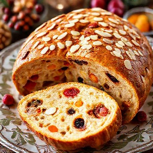 Cramique aux Fruits Confits et Amandes