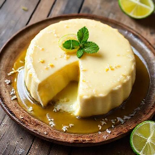Flan Coco au Rhum et Citron Vert