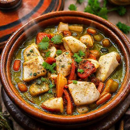 Tajine de Poisson à la Chermoula Traditionnel