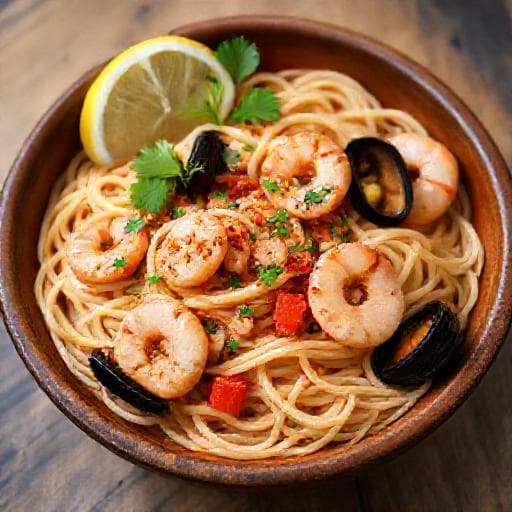 Rechta aux Fruits de Mer à la Tunisienne