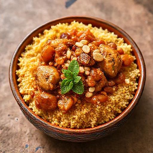 Couscous Tfaya aux Abricots et Amandes