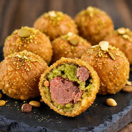 Arancini aux Pistaches et Mortadelle