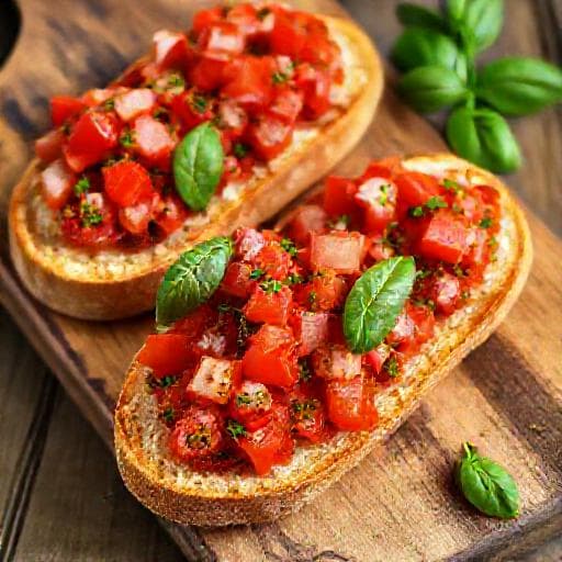Bruschetta Rapide Tomate-Basilic
