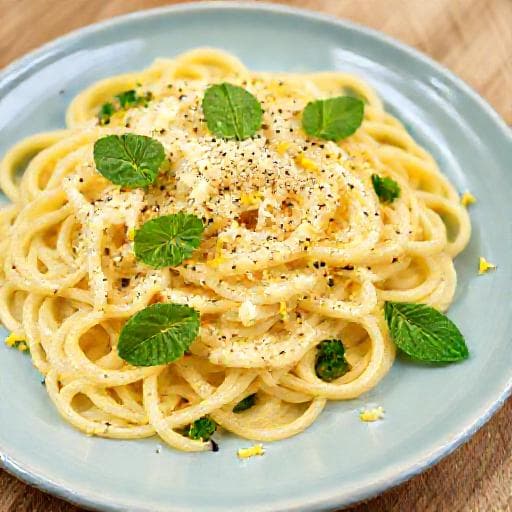 Pâtes Cacio e Pepe avec Citron et Menthe (Twist Sicilien)