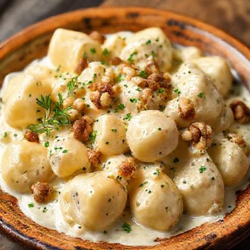 Gnocchis au Gorgonzola Traditionnels