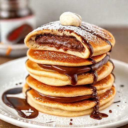 Pancakes Fourrés au Nutella Classiques