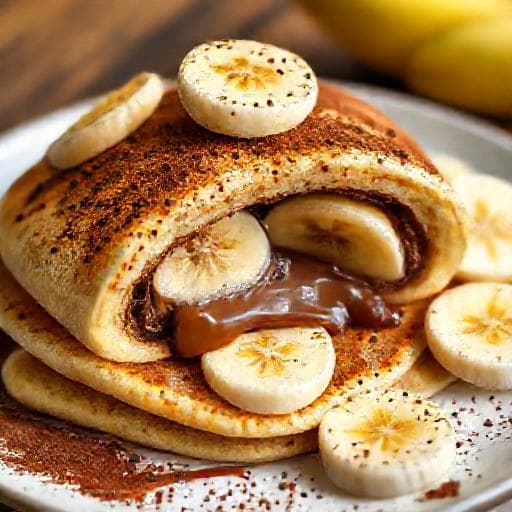 Pancakes Fourrés au Nutella et Banane