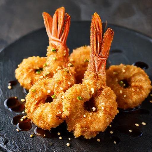 Tempura de Crevettes au Sésame et Gingembre