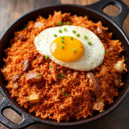 Kimchi Bokkeumbap au Porc et Fromage