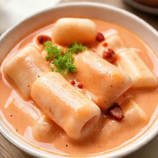 Tteokbokki à la Crème (Rosé Tteokbokki)