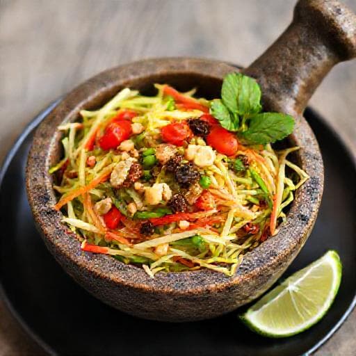 Salade de Papaye Verte Traditionnelle (Som Tum Thaï)