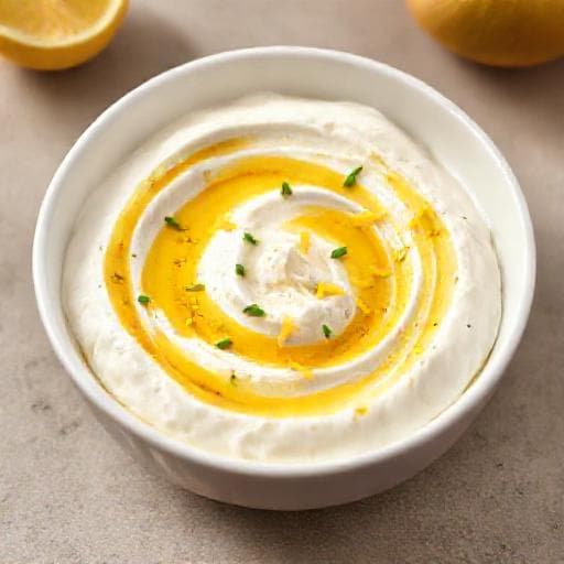 Labneh au Citron et Ail Rôti