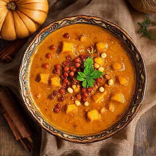 Dahl de Lentilles Corail à la Citrouille et Épices Douces