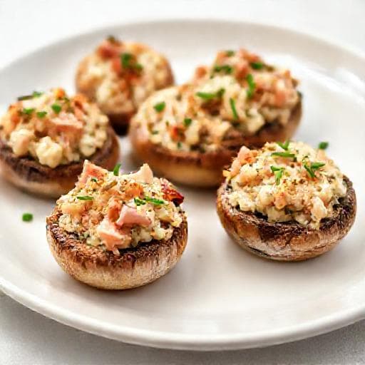 Champignons Farcis Express au Jambon et Fromage
