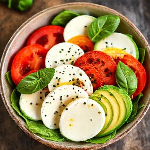 Salade Caprese Crémeuse à l'Avocat