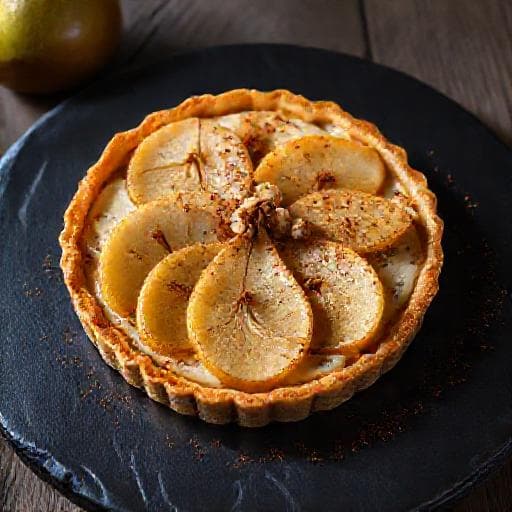 Tarte Bourdaloue aux Poires Caramélisées et Épices