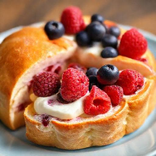 Tarte Tropézienne aux Fruits Rouges
