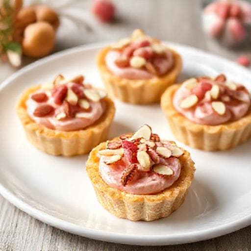 Tartelette aux Pralines Roses et Amandes