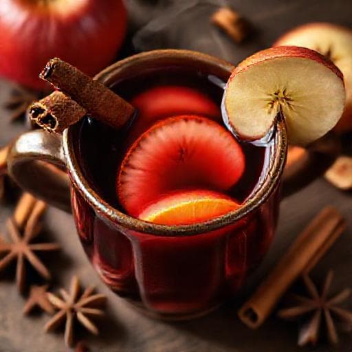 Vin Chaud Alsacien aux Pommes et Épices d'Hiver