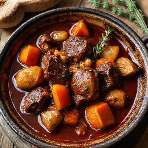Bœuf Bourguignon aux Carottes