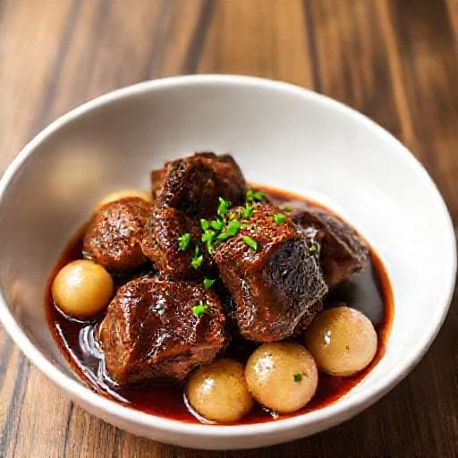 Joue de Bœuf Braisée Express au Vin Rouge