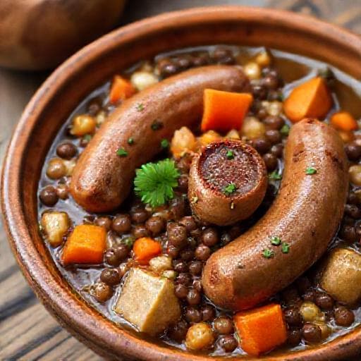 Saucisses aux Lentilles Traditionnelles